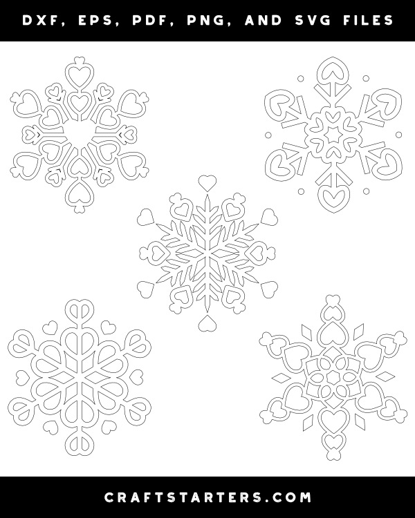Heart Snowflake Patterns