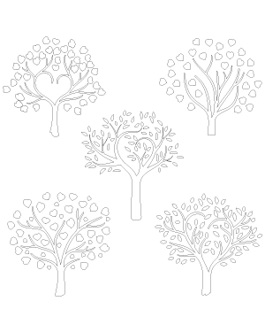 Heart Tree Patterns