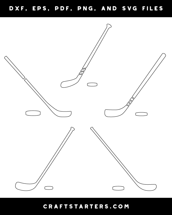 Hockey Stick and Puck Patterns