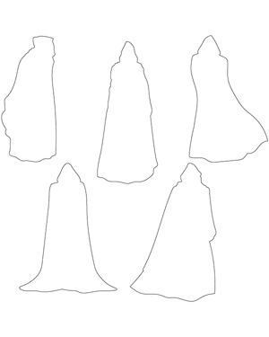 Hooded Cloaked Figure Patterns