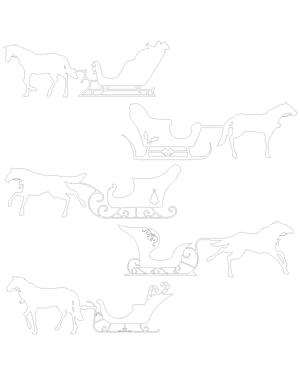 Horse and Christmas Sleigh Patterns