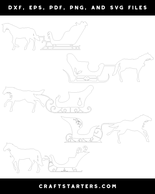 Horse and Christmas Sleigh Patterns