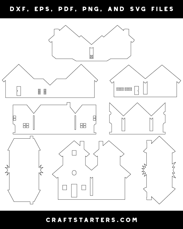 House Shaped Card Patterns