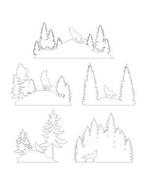 Howling Wolf And Forest Patterns