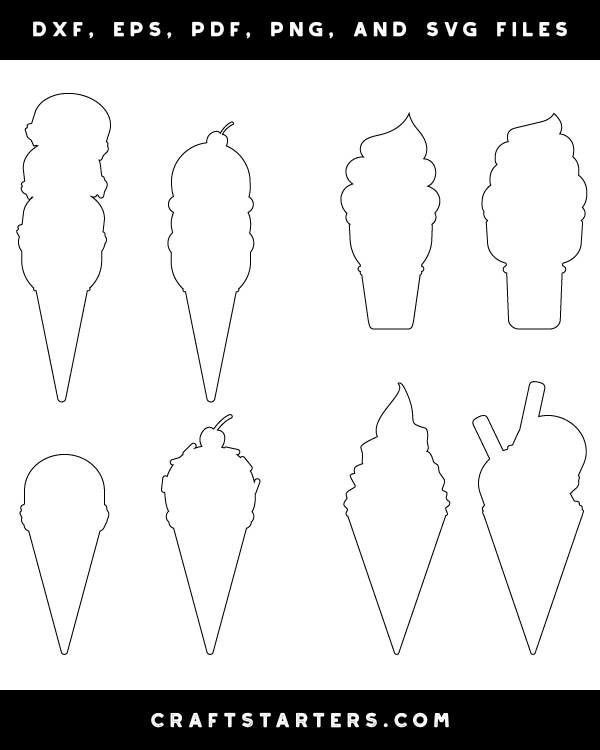 Printable Ice Cream Cone Pattern