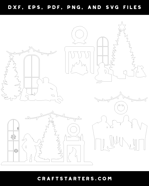 Indoor Christmas Scene Patterns