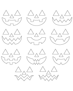 Jack-o'-lantern Face Patterns
