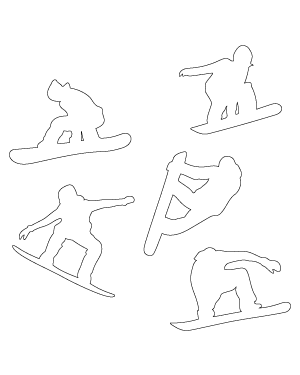 Jumping Snowboarder Patterns