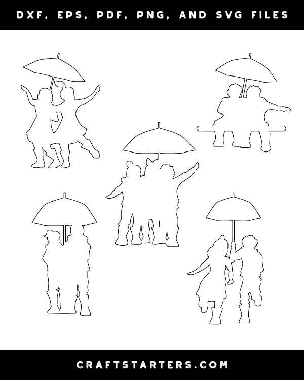 Kids With Umbrella Patterns
