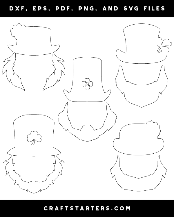 Leprechaun Beard and Hat Patterns