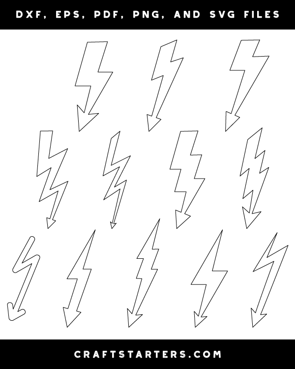 Lightning Bolt with Arrow Patterns