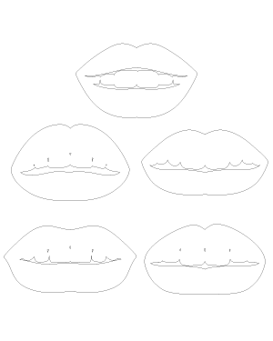 Lips with Teeth Patterns
