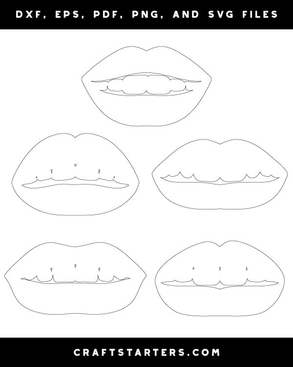 Lips with Teeth Patterns