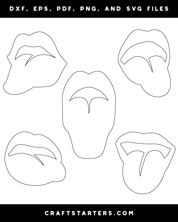 Lips with Tongue Out Patterns