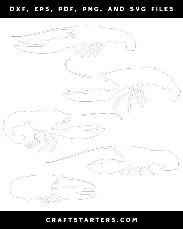 Lobster Side View Patterns