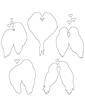 love bird cut out template