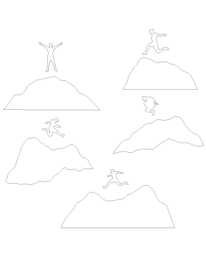 Man Jumping on Mountain Patterns
