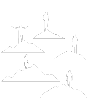 Man Standing on Mountain Patterns