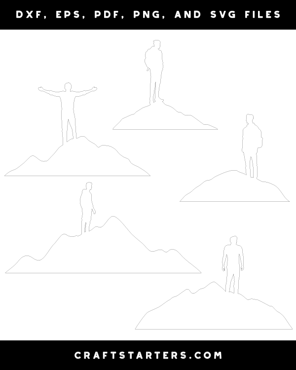 Man Standing on Mountain Patterns