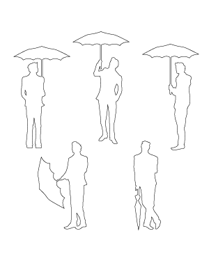 Man With Umbrella Patterns