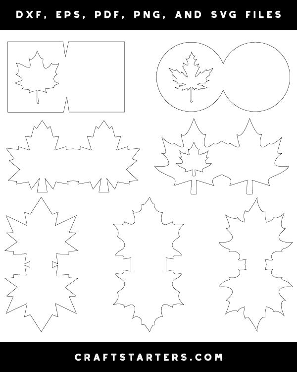 Maple Leaf-Shaped Card Patterns