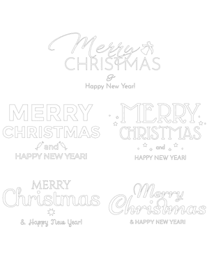 Merry Christmas and Happy New Year Patterns