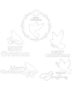 Merry Christmas Dove Patterns