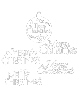 Merry Christmas Ornament Patterns