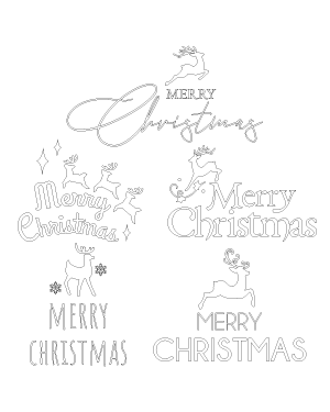 Merry Christmas Reindeer Patterns