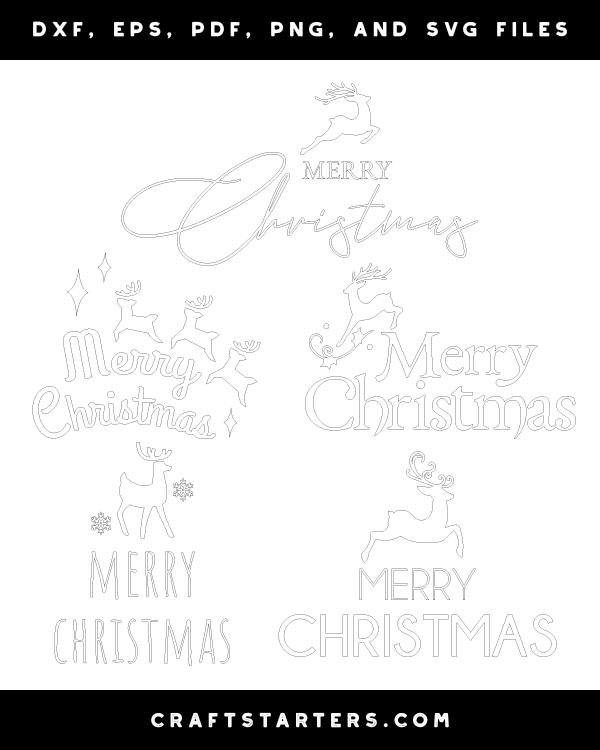 Merry Christmas Reindeer Patterns