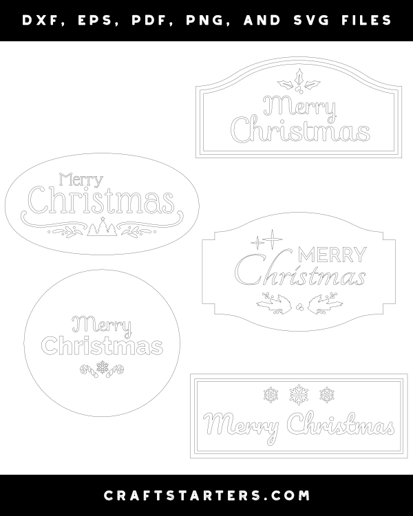 Merry Christmas Sign Patterns