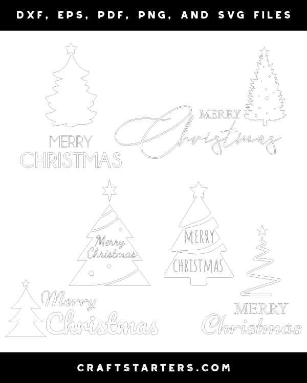 Merry Christmas Tree Patterns