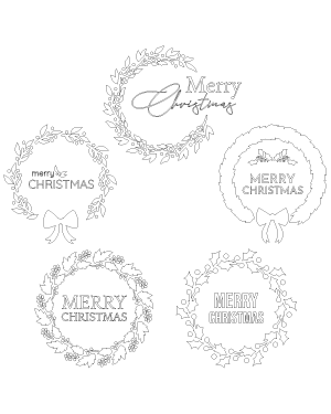 Merry Christmas Wreath Patterns