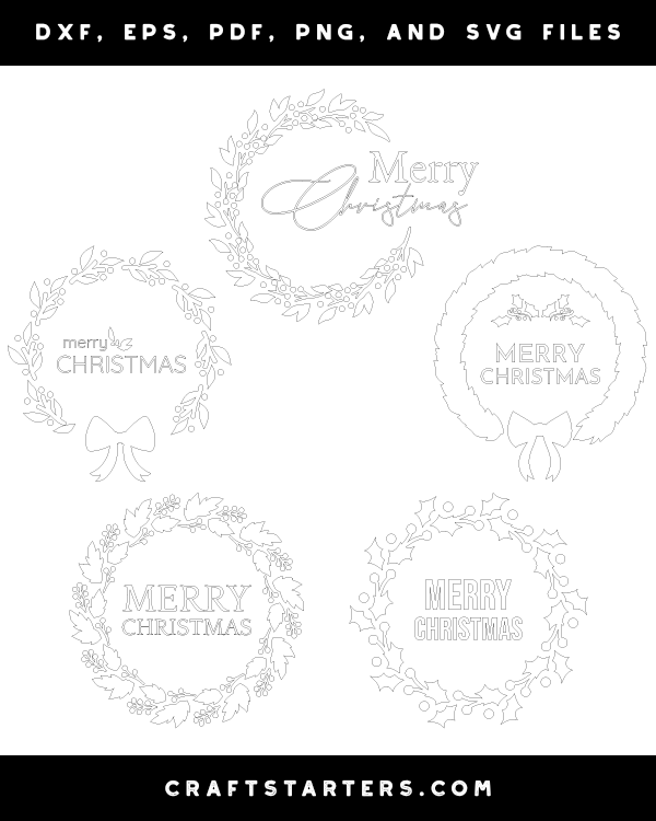 Merry Christmas Wreath Patterns