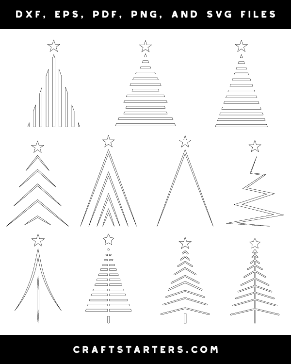 Minimalist Christmas Tree Patterns