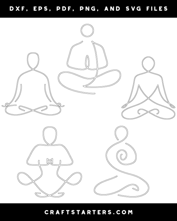 Minimalist Lotus Pose Patterns