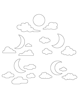 Moon And Cloud Patterns