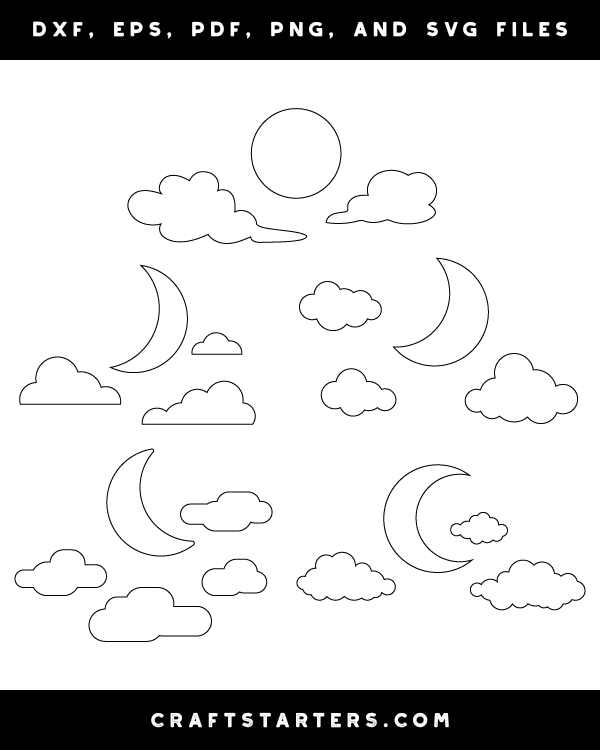 Moon And Cloud Patterns