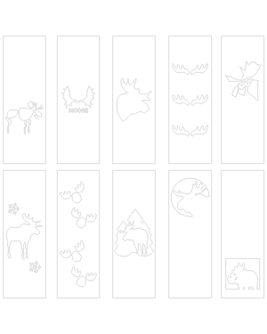 Moose Bookmark Patterns