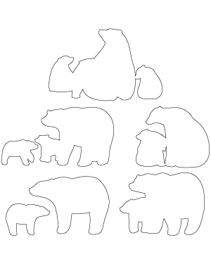 Mother and Baby Polar Bear Patterns