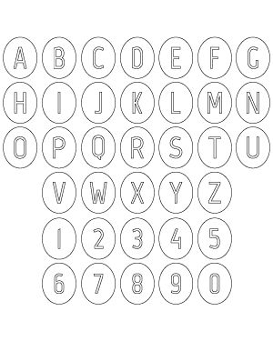Oval Letter and Number Pattern