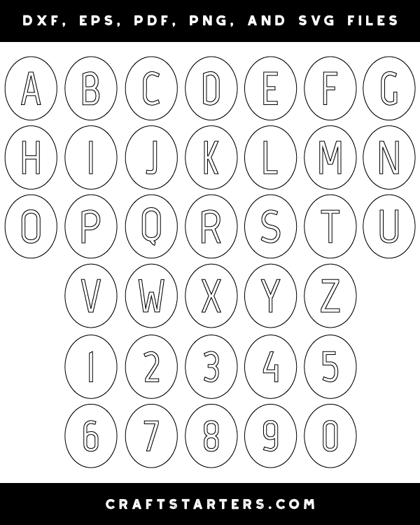 Oval Letter and Number Patterns