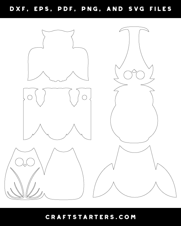 Owl Shaped Card Patterns