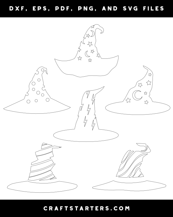 Patterned Witch Hat Patterns