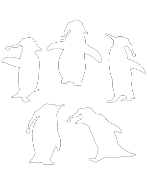 Penguin Wearing Santa Hat Patterns