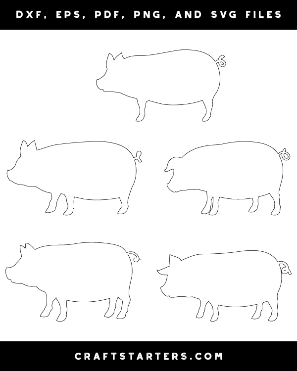 Pig Side View Patterns