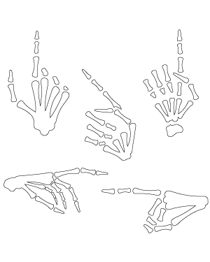 Pointing Skeleton Hand Patterns
