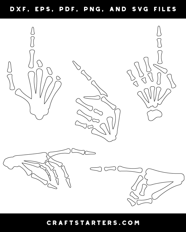 Pointing Skeleton Hand Patterns