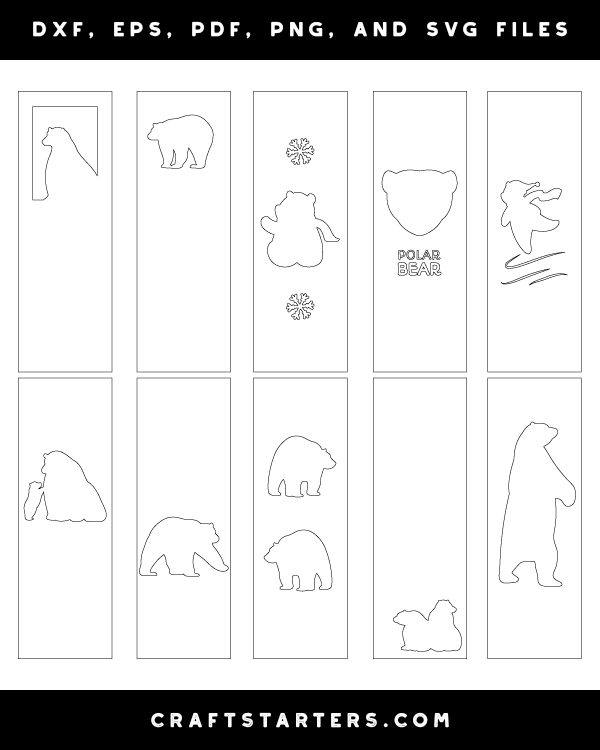 Polar Bear Bookmark Patterns