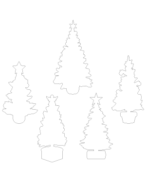 Potted Christmas Tree Patterns